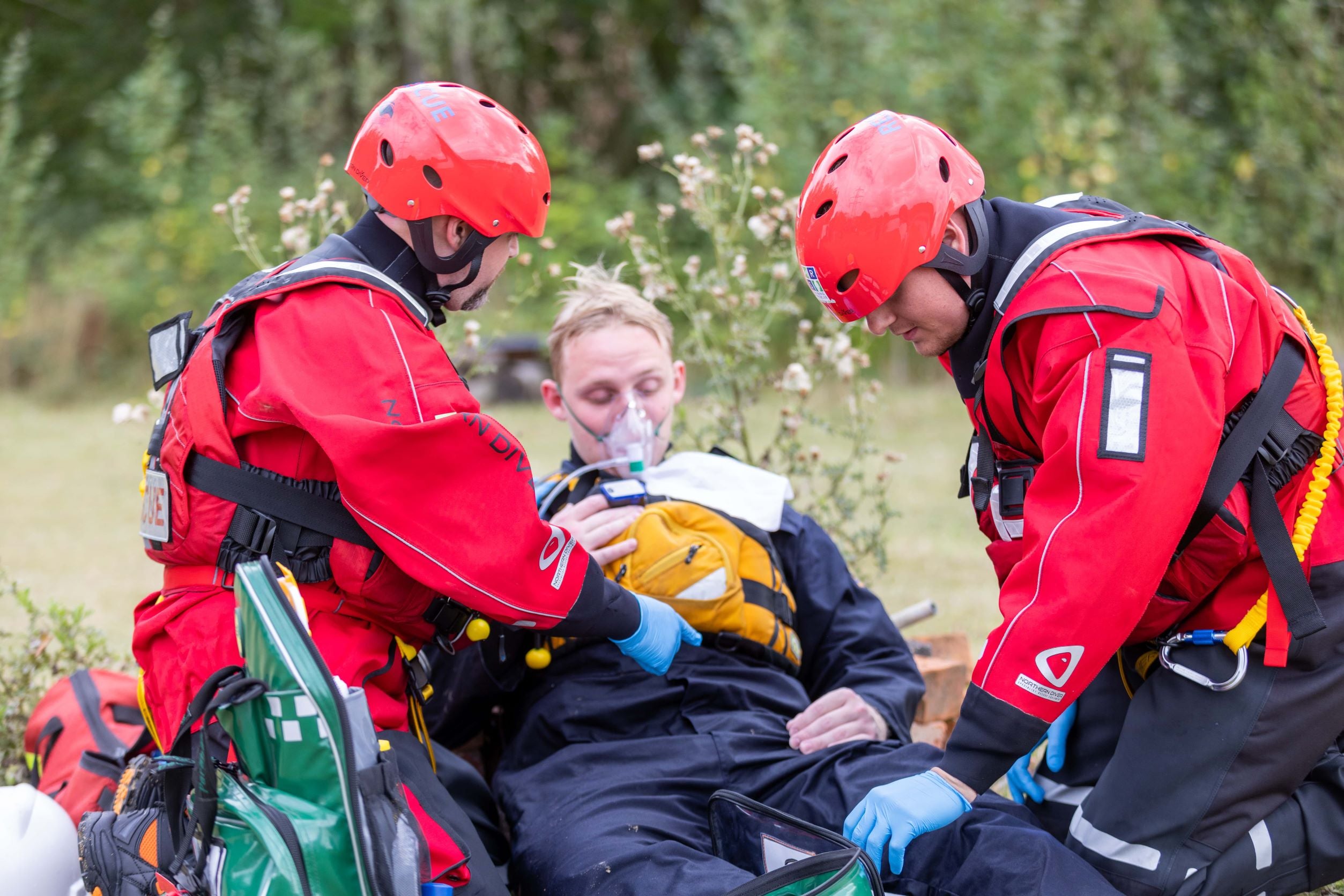 Providing emergency first aid to a casualty
