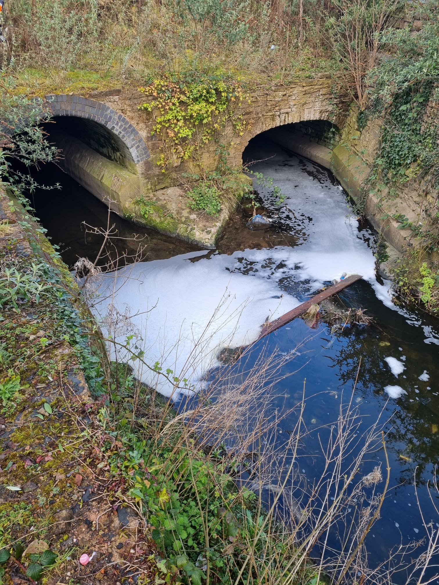 A culvert showing confined spaces