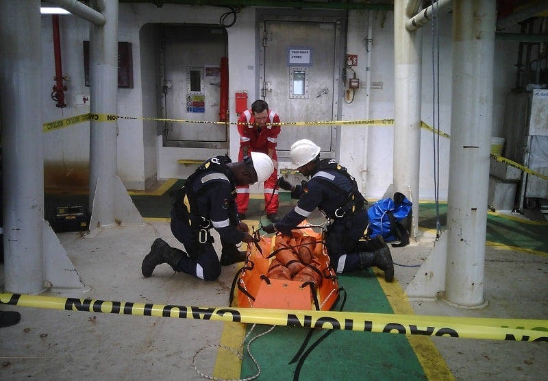Practical training on board the FPSO by MRS Training &amp; Rescue