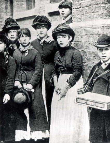  A photograph of the Match Girls participating in a strike against Bryant &amp; May, London 1888 