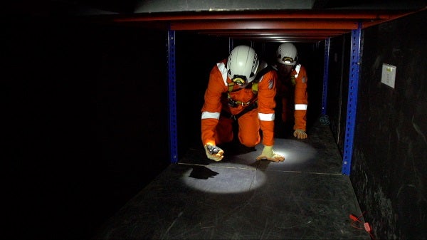 Testing for a gas in a confined space