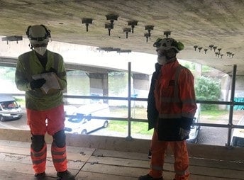 MRS team member providing specialist consultancy for bridge repair work