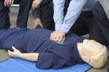 performing CPR