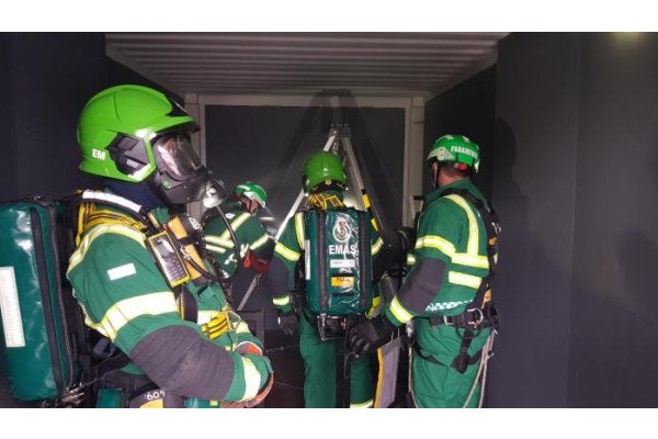 HART team doing High Risk Confined Space Training in MRS' galleries