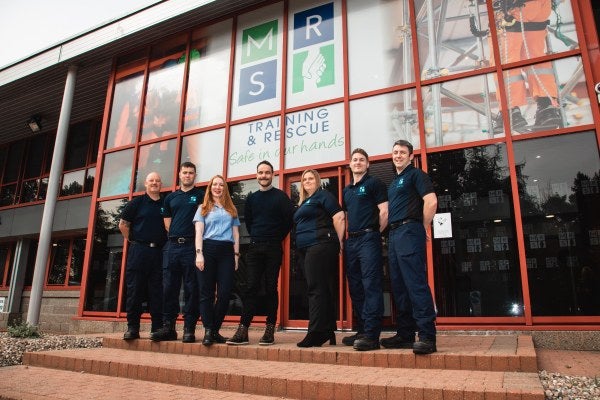 The MRS Training and Rescue team at Aberdeen outside the building