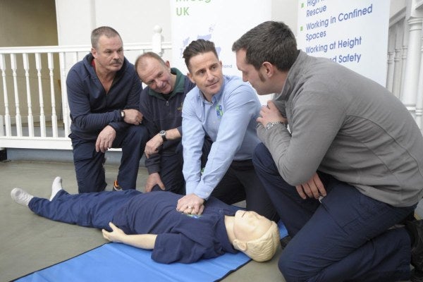First aid training being carried out on a dummy
