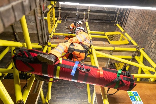 Advanced rescue from height using a stretcher