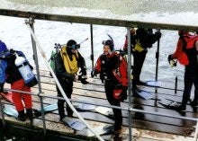 Mines rescue dive team undertaking training