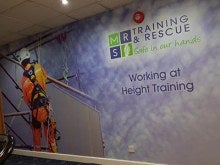 The working at heights photo mural, in the Knottingley, West Yorkshire station. 