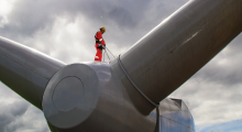 Working safely on a wind turbine